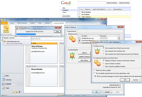 Outlook4gmail sincronización de correos electronicos